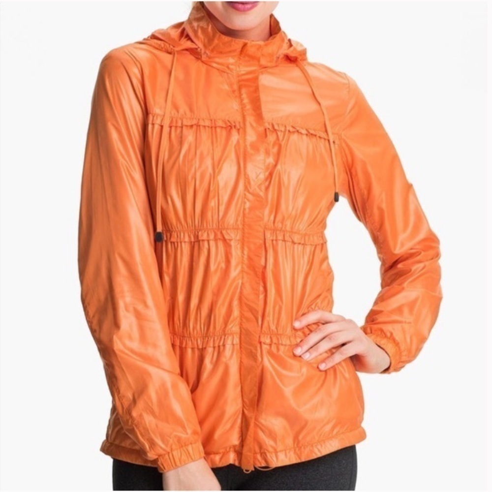 Prana Tegan Orange Water Resistant Windbreaker Size Medium